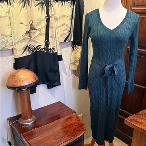 Lucky Brand Hunter Green Knit Dress